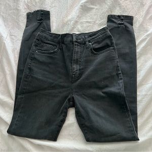 F21 faded black skinny jeans